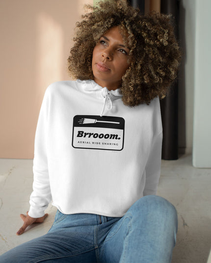 InstaCostume™ Brrooom™ Aerial Ride Sharing - Crop Hoodie
