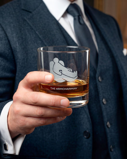 World's Greatest Dud® - The Armchairman™ - Whiskey Glass, 10.5oz (Engraved)