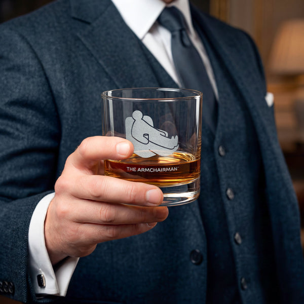 World's Greatest Dud® - The Armchairman™ - Whiskey Glass, 10.5oz (Engraved)