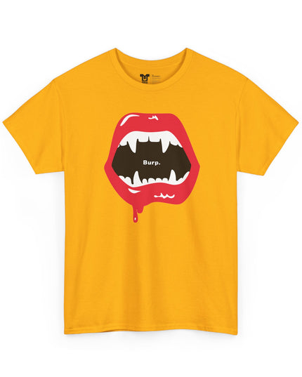 InstaCostume™ Burp Fangs Heavy Cotton Tee - 8 colors!