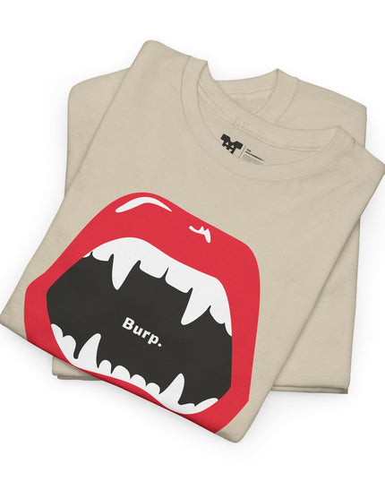 InstaCostume™ Burp Fangs Heavy Cotton Tee - 8 colors!
