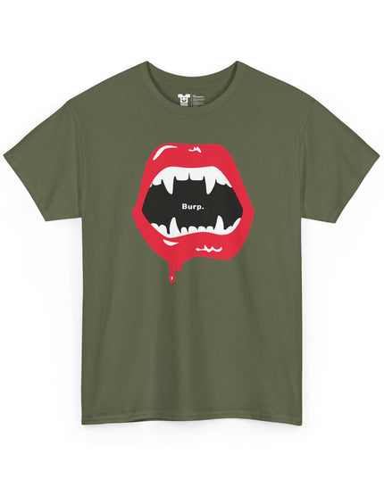 InstaCostume™ Burp Fangs Heavy Cotton Tee - 8 colors!