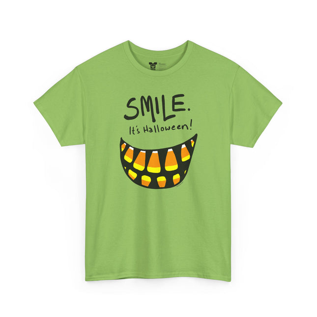 Funny halloween costume — InstaCostume Candy Corn Smile t-shirt, front view