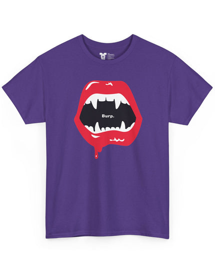 InstaCostume™ Burp Fangs Heavy Cotton Tee - 8 colors!