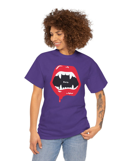 InstaCostume™ Burp Fangs Heavy Cotton Tee - 8 colors!
