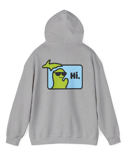 MI Says Hi™ "Hi" on Back - Unisex Heavy Blend™ Hooded Sweatshirt