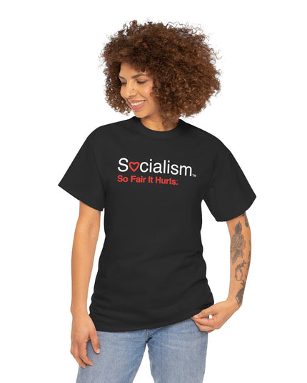 Woman wearing black So Fair tee — midterm election shirt