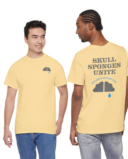 The Soggy Synapse Club - Skull Sponges Unite - Heavy Cotton Tee