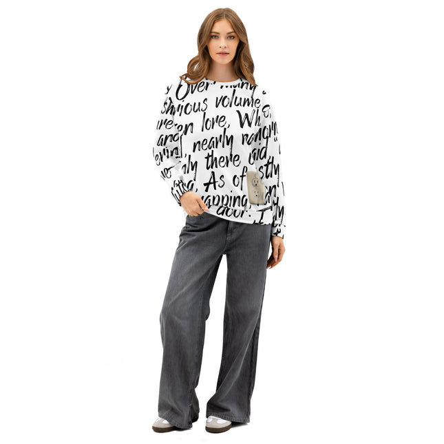 Writing on the Wall InstaCostume cotton sweatshirt costume, front view