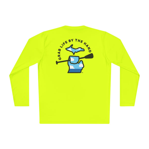Michigan - Grab Life By The Hand - Lightweight Moisture-Wicking Long Sleeve Tee - Paddle Sports